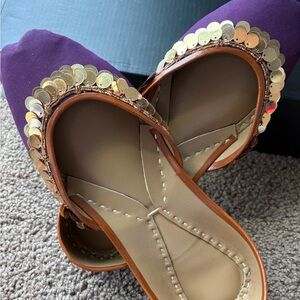 Purple and Gold Women's Shoes handmade